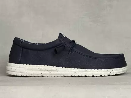 Hey Dude Wally Navy Stretch Canvas - Miesten kangaskengät - 40700410 - 2