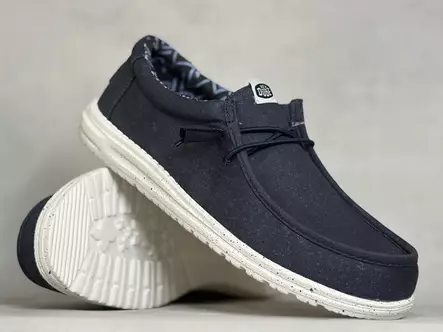 Hey Dude Wally Navy Stretch Canvas - Miesten kangaskengät - 40700410 - 1