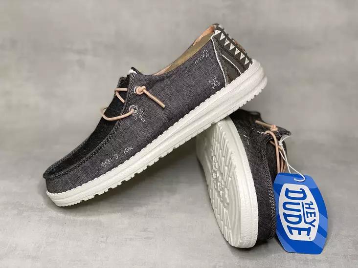 Hey Dude Wendy Boho Grey - Naisten nauhalliset kävelykengät  - 40054030 - 1