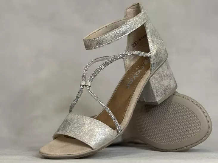Rieker F 64654-40 korollinen sandaali - Naisten juhlasandaalit - 6465440 - 1