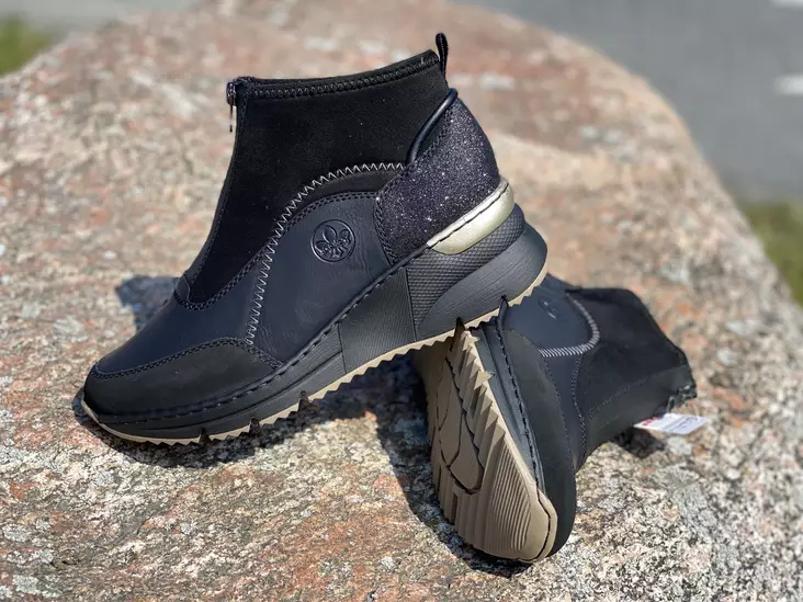 Rieker N6361-00 kiilalenkkari - Naisten nauhattomat kävelykengät - N636100 - 1