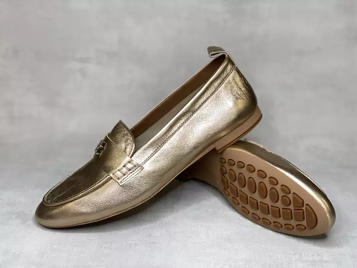 Tommy Hilfiger Leather Moccasin Gold - Naisten loaferit - FW08660 - 1