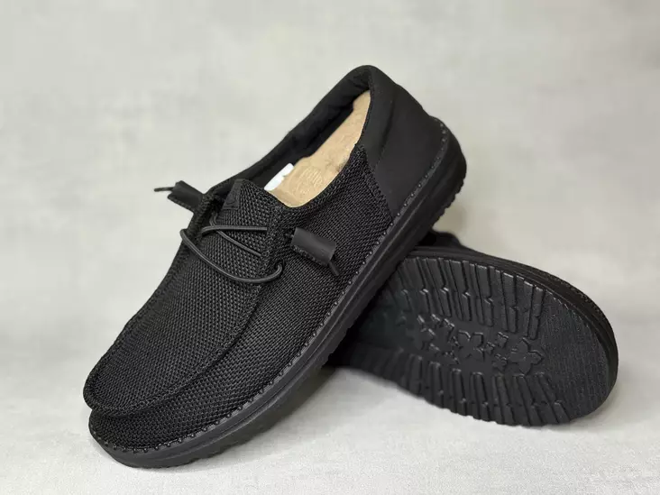 Hey Dude Wendy Funk Mono Black - Naisten nauhalliset kävelykengät  - 40065001 - 1