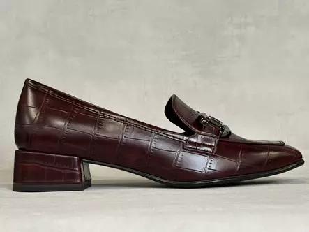 Tamaris 24316-43 552 Merlot Croco loafer - Naisten nauhattomat kävelykengät - 2431643552 - 2