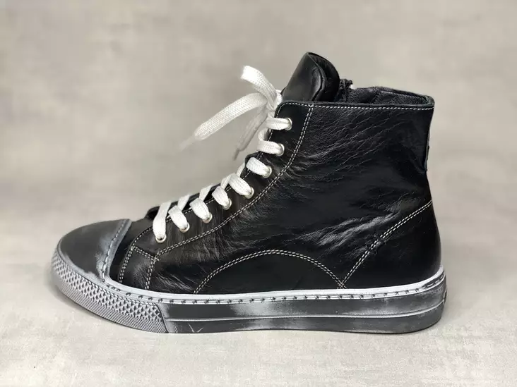 Andrea Conti 1 nahkatennari - Naisten korkeavartiset tennarit - 0067111462 - 1