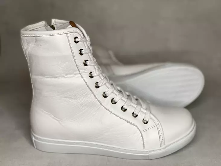 Andrea Conti 0345936 nahkatennari - Naisten korkeavartiset tennarit - 0345936534 - 1