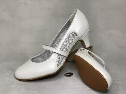 Chantana Pearl White pitsiavokas nahka - Remmilliset korkokengät - 47901215 - 1