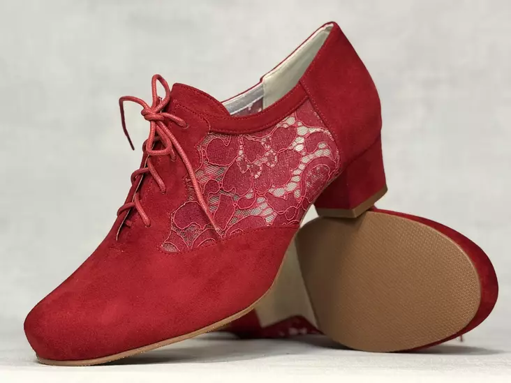 Chantana H 630 Punainen pitsiavokas - Matalakorkoiset korkokengät - 63095215 - 1