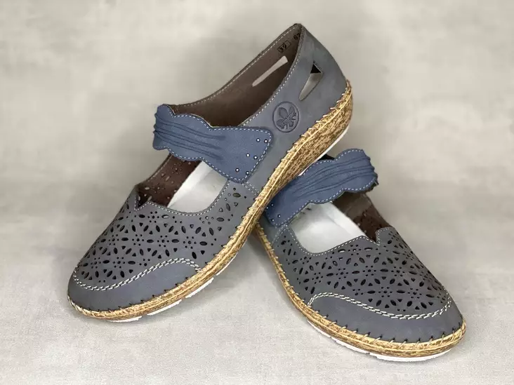 Rieker 44896-15 kesäkenkä tarralla - Naisten nauhattomat kävelykengät - 4489615 - 1