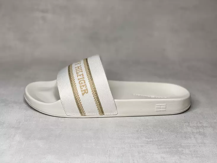 Tommy Hilfiger Poolslide Ecru - Naisten rantasandaalit - FW07845 - 1