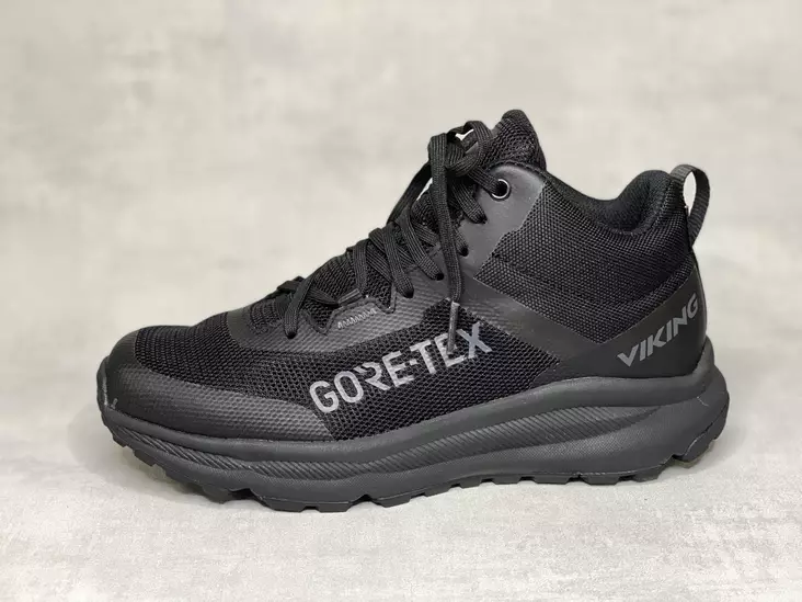 Viking Stride Mid GTX W/M Musta Gore-Tex vedenkestävä lenkkari