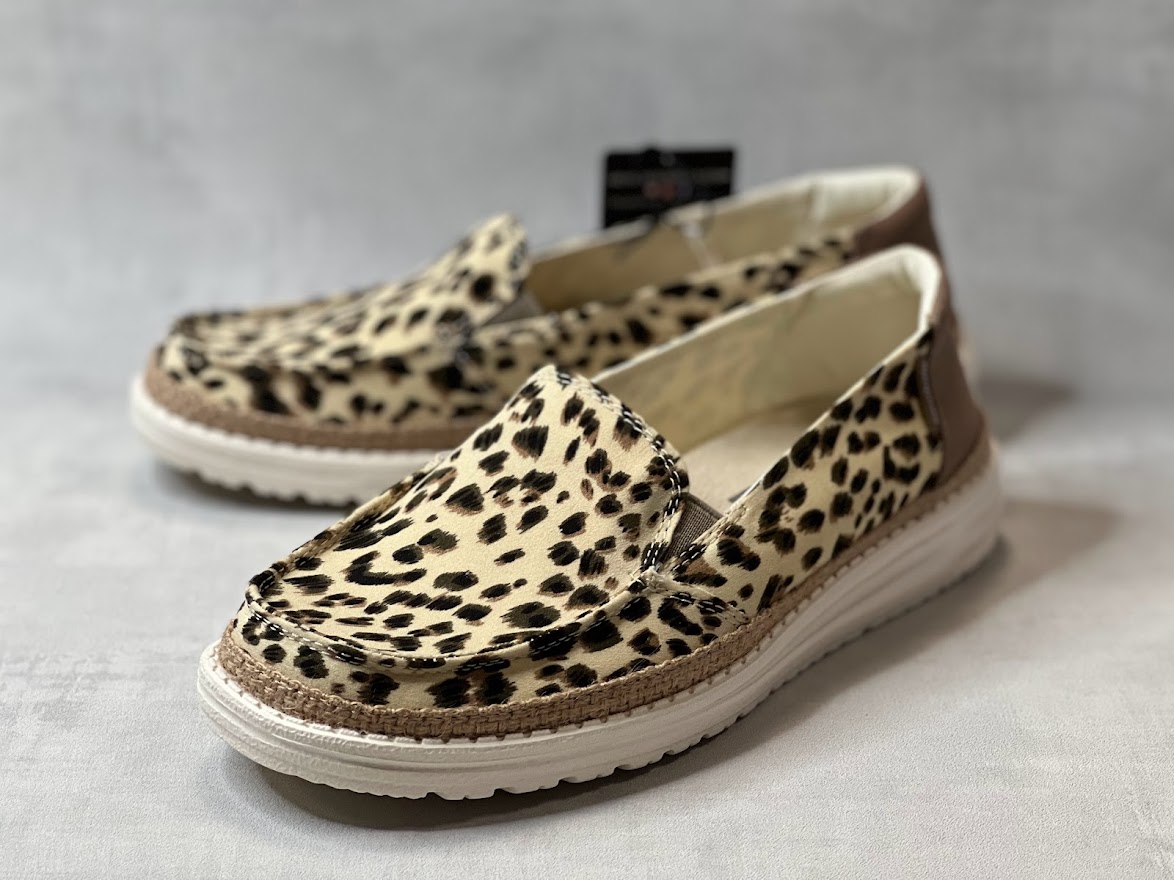 Hey Dude Lena Leopard Angora Leopardi kevyt kangastennari