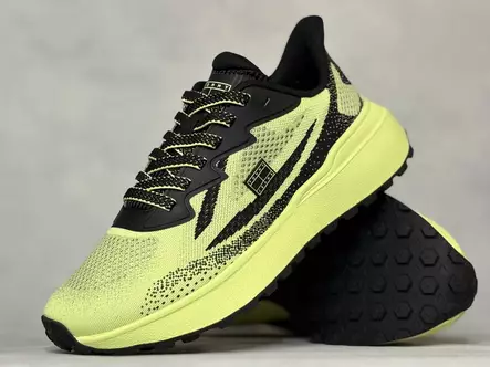 Tommy Jeans Sporty Knit Runner Lime Blac - Naisten matalavartiset tennarit - EN02962LB - 1