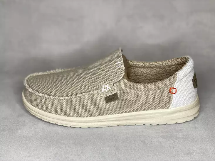 Hey Dude Mikka Braided Off White - Miesten kangaskengät - 401241LB - 1