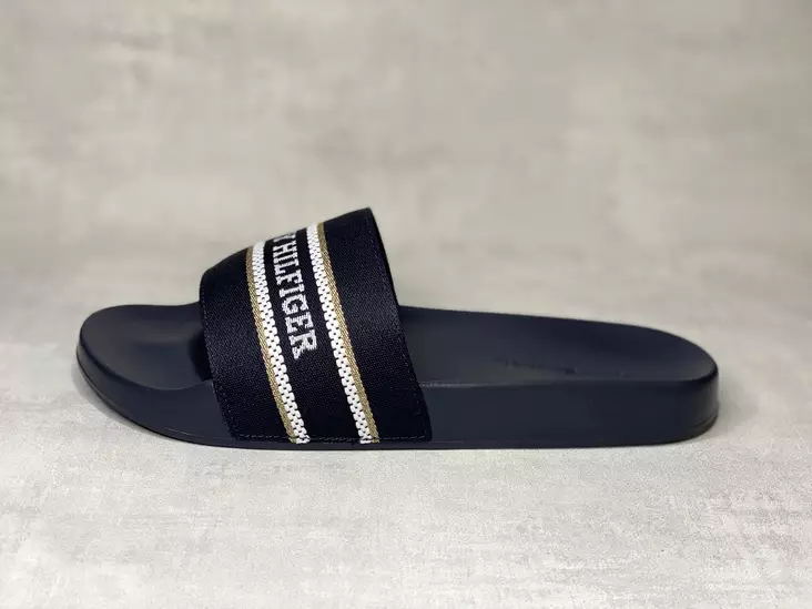 Tommy Hilfiger Poolslide Space Blue - Naisten rantasandaalit - FW07845SB - 1