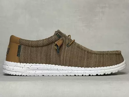 Hey Dude Wally Stretch Sox Bone Brown - Miesten kangaskengät - 418982LIC - 2