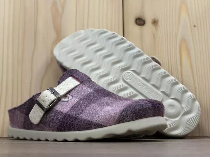 Fly Flot Fuksia aamutossu ruutukuvio - Naisten sisäkengät ja tossut - 38851F - 1