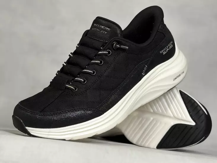Skechers 150507/BKSL Contour Foam - Naisten nauhalliset kävelykengät  - 150507BKSL - 1