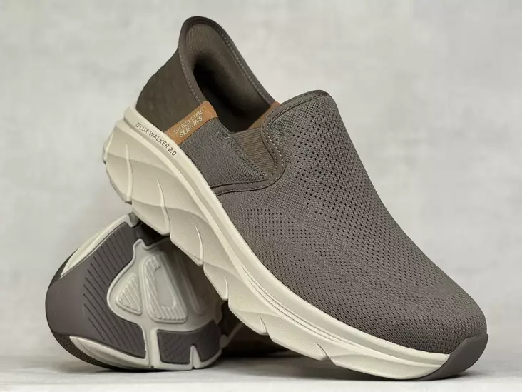 Skechers 232463BRN D'Lux Walker2.0 - Miesten nauhattomat kävelykengät - 232463BRN - 1