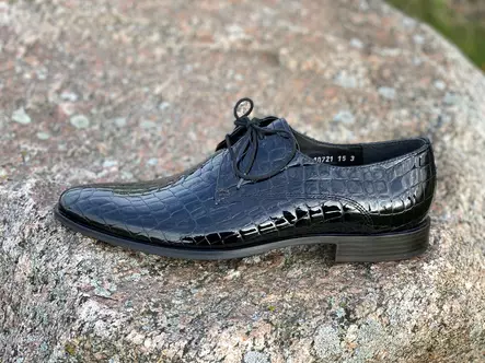 Topman 10721 15kr krokolakeri musta - Miesten nauhalliset juhlakengät - 1072115kr - 2