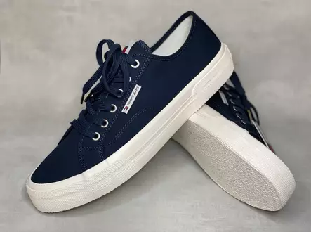 Tommy Jeans TS Lace Up Canvas - Miesten matalavartiset tennarit - EM01365TS - 1