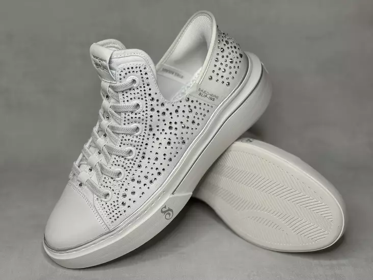 Skechers 186005WHT Snop One Rhine-Stoned - Naisten matalavartiset tennarit - 186005WHT - 1