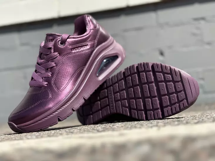 Skechers 177768WINE Uno Icon Lustrous - Naisten matalavartiset tennarit - 177768W - 1